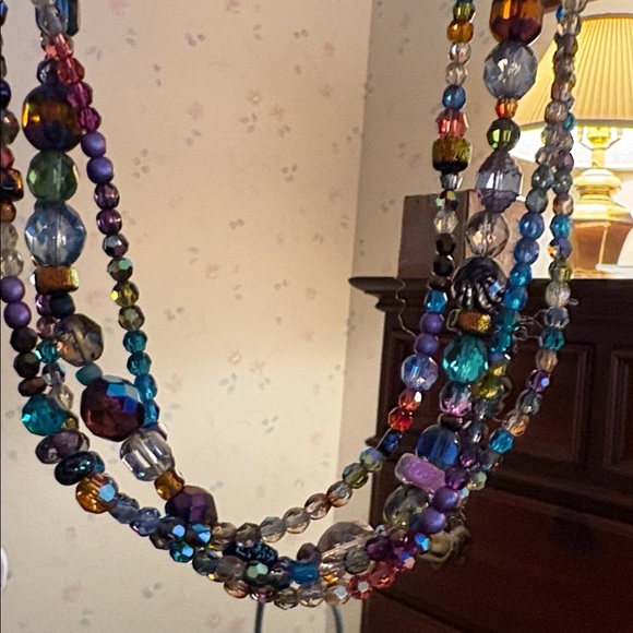 Holly Yashi Multicolor Beaded Necklace - Multi Sparkling Layers - Picture 2 of 3